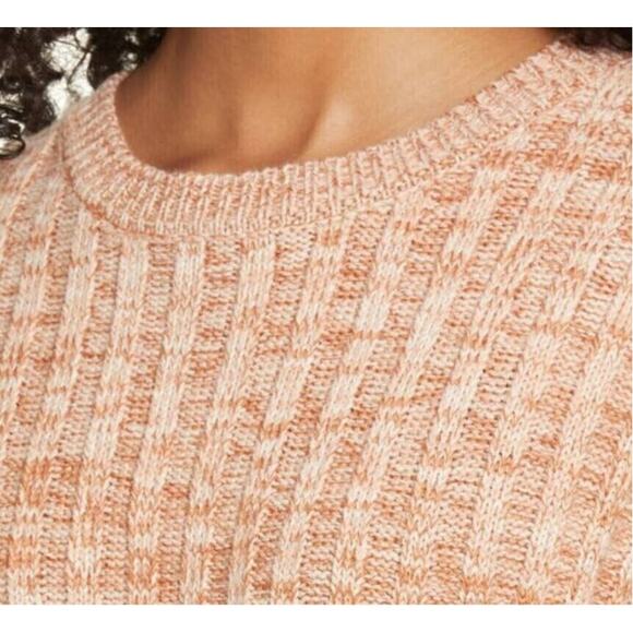 BlankNYC Soft Crew Neck Rib Knit Pullover Sweater Sz Medium Toffee Heather NWT - Picture 3 of 8